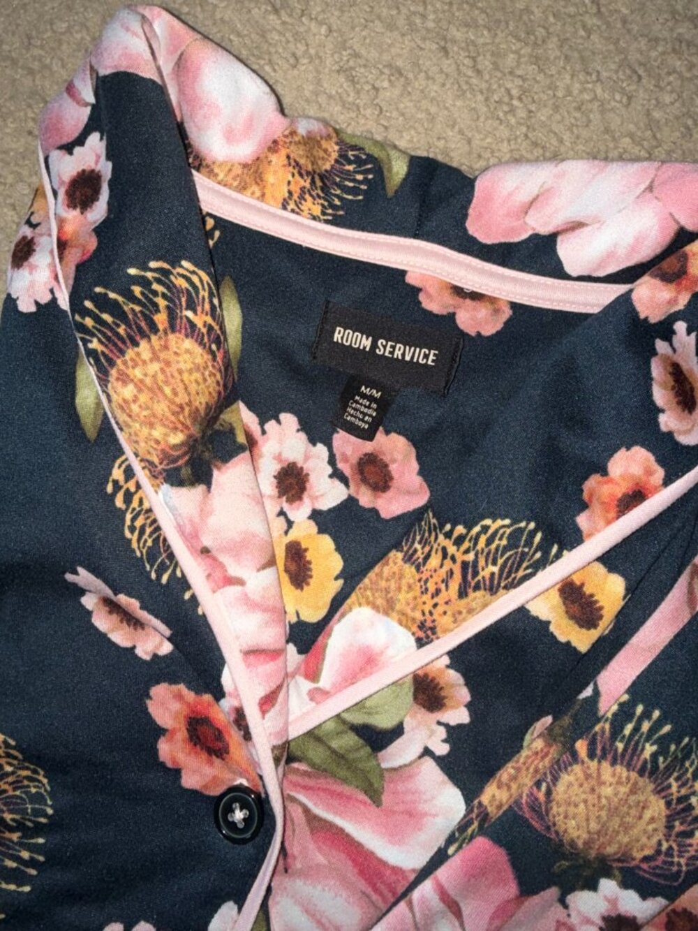 Room Service Floral Pajama Lounge Set size M Comfy Cozy Essentials - Picture 3 of 8